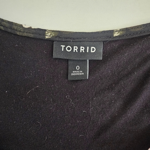 Torrid Floral Georgette Tank Top Black Pink Roses Sleeveless Plus Size 0X - Picture 7 of 11